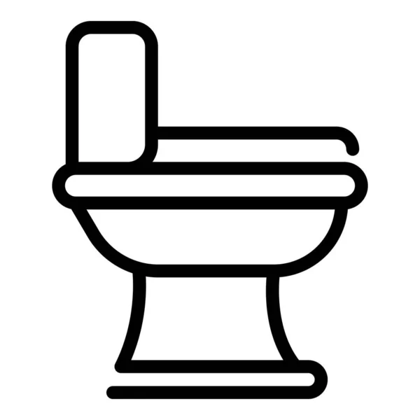 Badezimmer-WC-Symbol, Umriss-Stil — Stockvektor