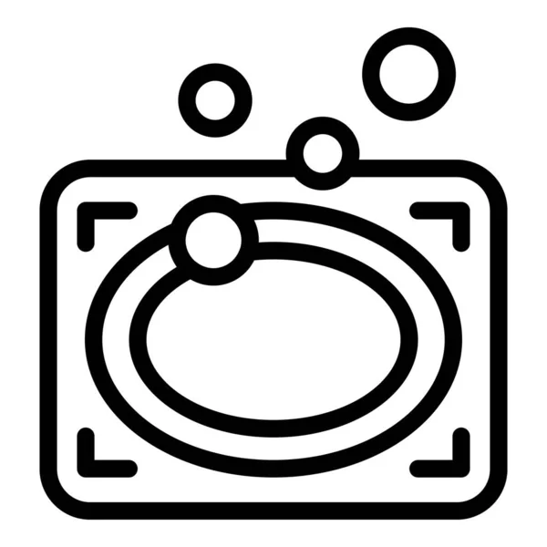 Bubble Handwäsche Symbol, Umriss Stil — Stockvektor