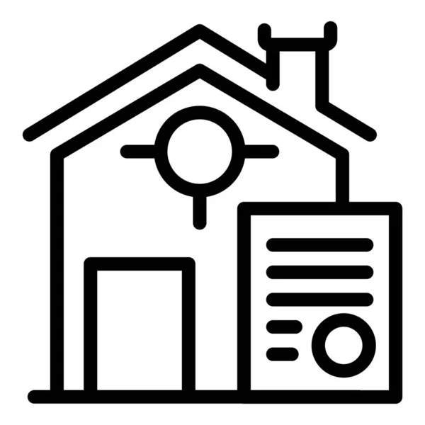 Contrato icono de inversiones inmobiliarias, esquema de estilo — Archivo Imágenes Vectoriales