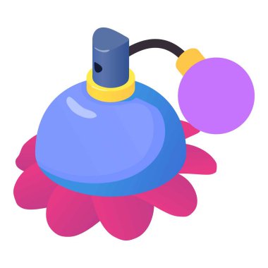 Koku konsepti simgesi, izometrik biçim