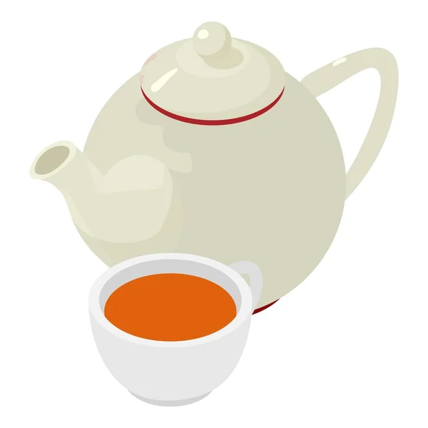 Icono del té de tilo, estilo isométrico — Vector de stock