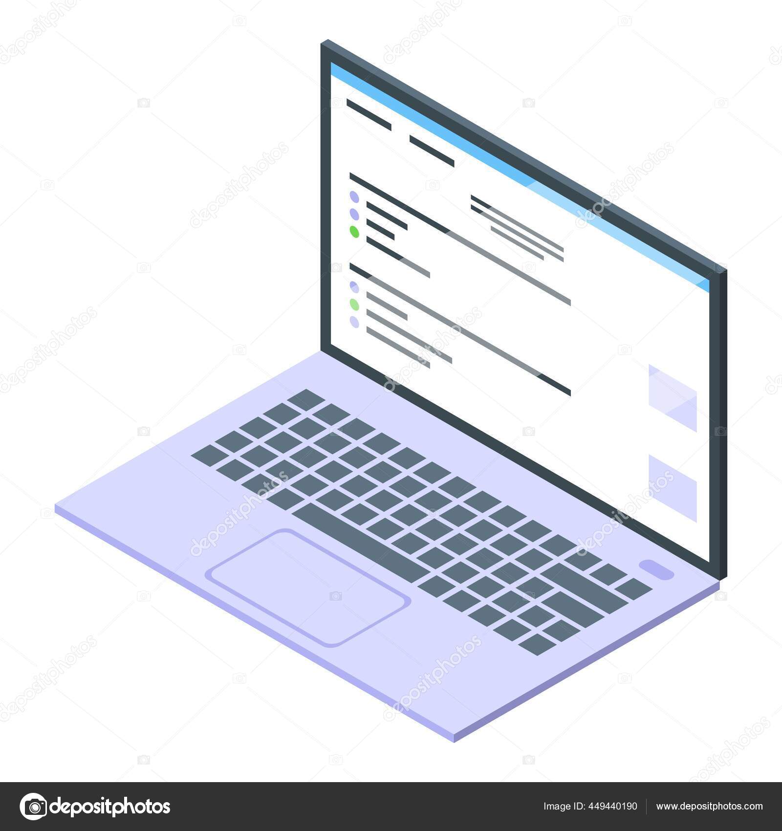 ノートパソコンのオンラインテストアイコン 等方式 ストックベクター C Ylivdesign ノートパソコンのオンラインテストアイコン 等方式 ストックベクター C Ylivdesign