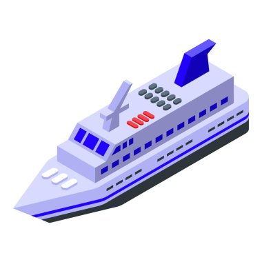 Feribot yolculuk simgesi, izometrik biçim