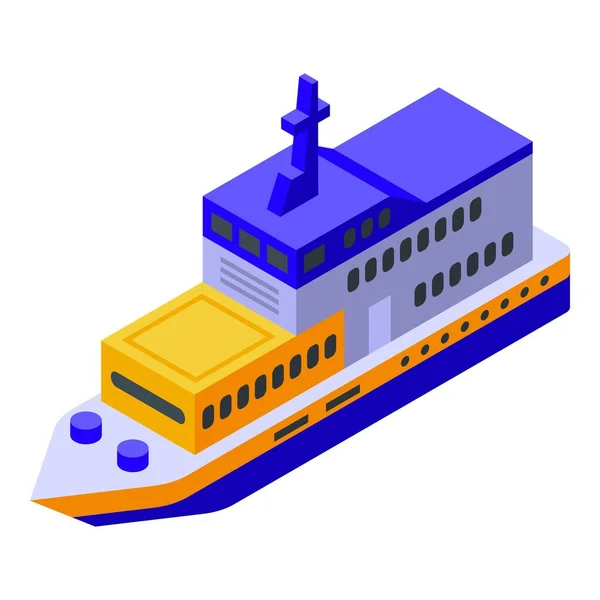 Icono del vapor del ferry, estilo isométrico — Archivo Imágenes Vectoriales