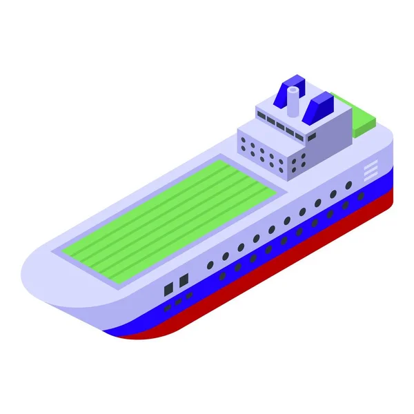 Icona porta traghetti, stile isometrico — Vettoriale Stock