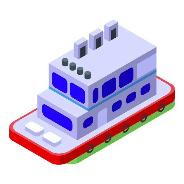 Ferry maritime icon, isometric style — Stock Vector