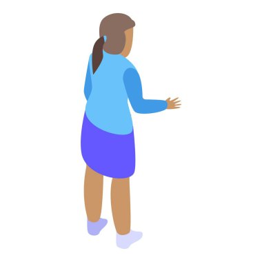 Sınıf okulu üniforması simgesi, izometrik biçim