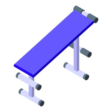Okul jimnastik salonu ikonu, izometrik tarzda