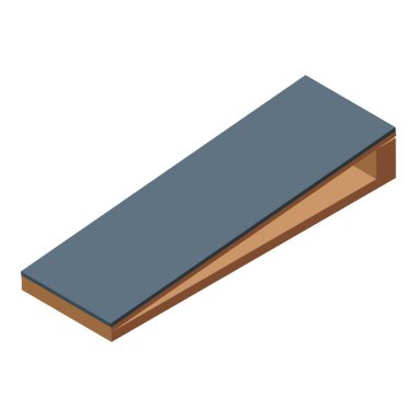 Okul jimnastik masası ikonu, izometrik stil