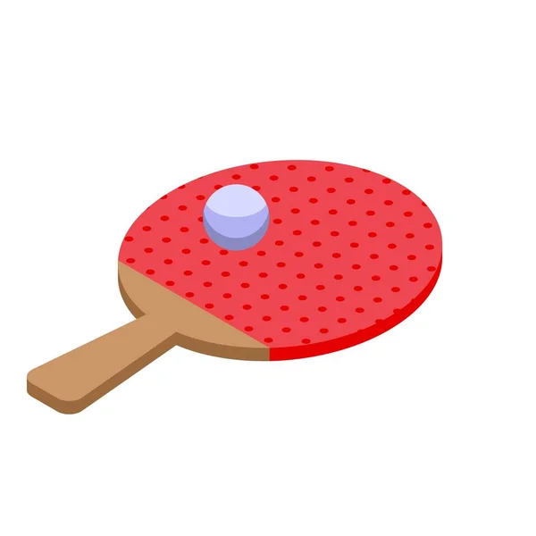 Γυμναστήριο ping pong pad εικονίδιο, ισομετρικό στυλ — Διανυσματικό Αρχείο