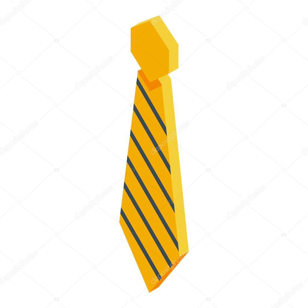School uniform tie icon, isometric style