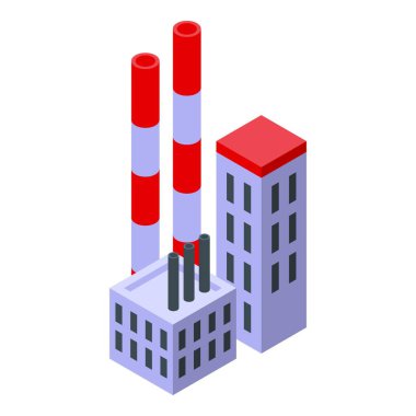 Doğal fabrika simgesi, izometrik biçim