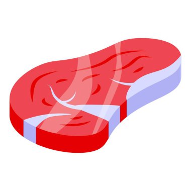 Natural meat icon, isometric style vector Natural meat icon, isometric style vector