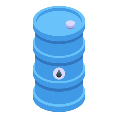 Şişe su simgesi, izometrik stil