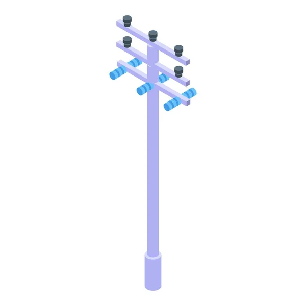 Pictogram van de elektriciteitstoren, isometrische stijl — Stockvector