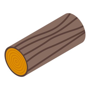 Ahşap günlük simgesi, izometrik biçim