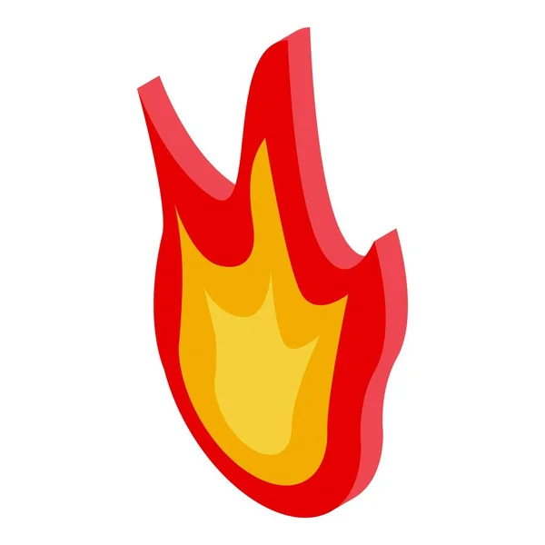 Natural fire icon, isometric style — Stock Vector