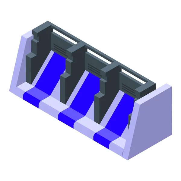 水力ダムのアイコン、等方式 — ストックベクタ