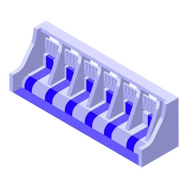 水电站图标,等距式 — 图库矢量图片