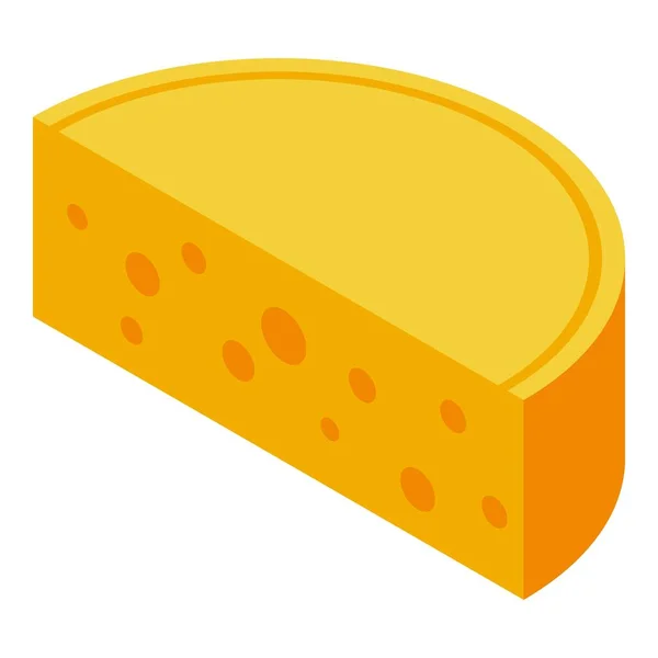 Icono del queso de granja, estilo isométrico — Vector de stock