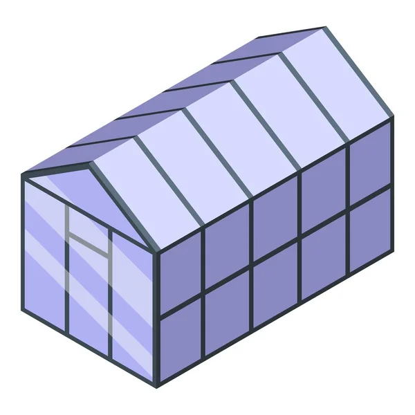 Gewächshaus-Ikone, isometrischer Stil — Stockvektor