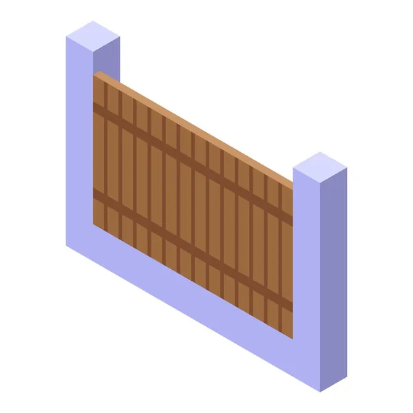 Icône de clôture, style isométrique — Image vectorielle