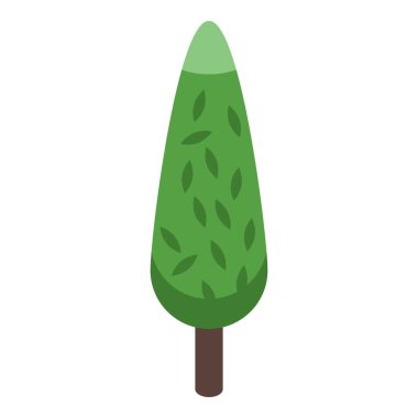 Dekorasyon ağacı simgesi, izometrik biçim