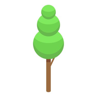 Sokak ağacı simgesi, izometrik biçim