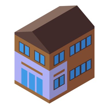 Kentsel kulübe simgesi, izometrik biçim