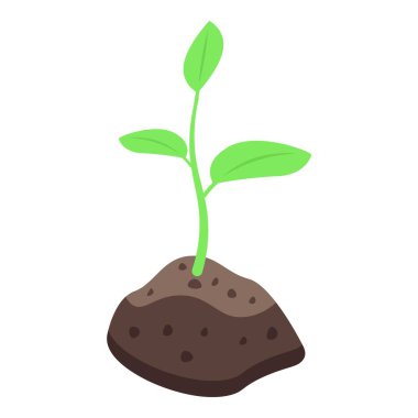 Bio doğa plastik simge, izometrik biçim