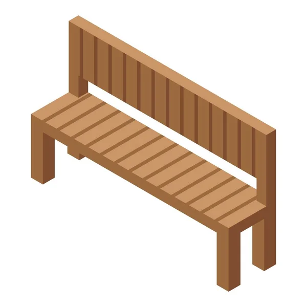 Banc de parc icône, style isométrique — Image vectorielle