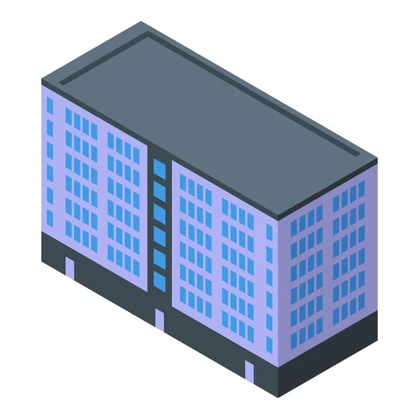 City hotel building icon, isometric style — Stock Vector