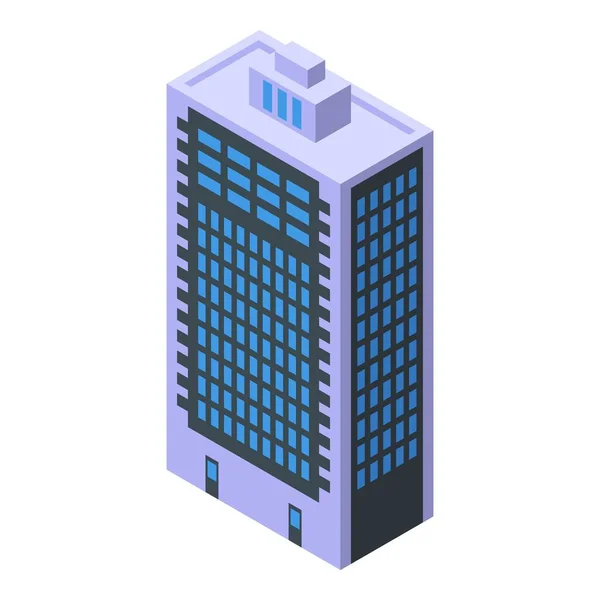 Icono del edificio de apartamentos, estilo isométrico — Vector de stock