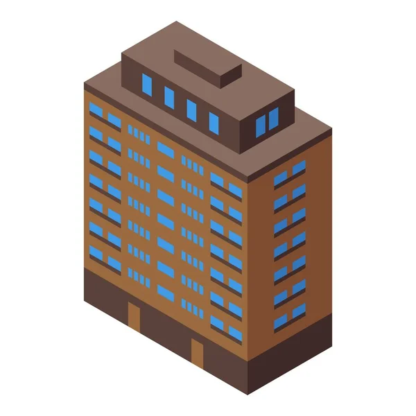 Pénzügyi központ épület ikon, izometrikus stílus — Stock Vector