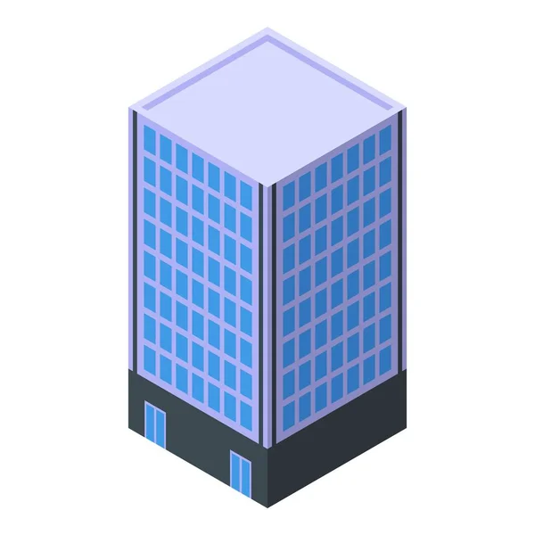 Icône du bâtiment de l'entreprise, style isométrique — Image vectorielle