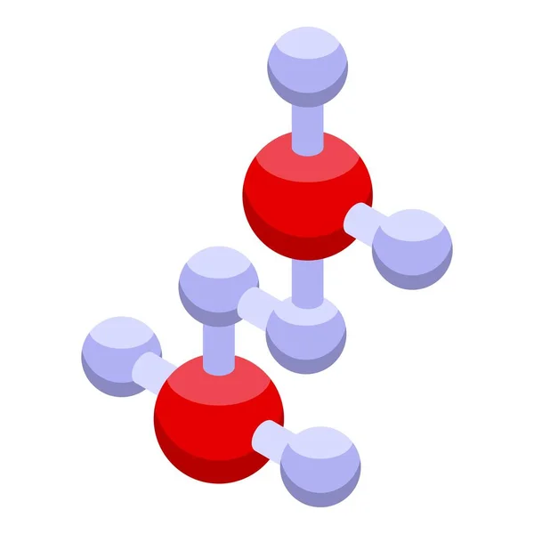 Biyoayrıştırılabilir atom simgesi, izometrik biçim — Stok Vektör