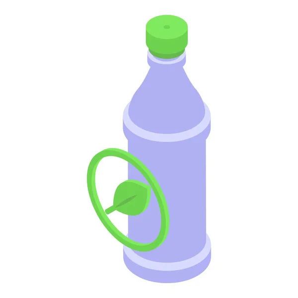 Biologisch abbaubares Flaschensymbol, isometrischer Stil — Stockvektor