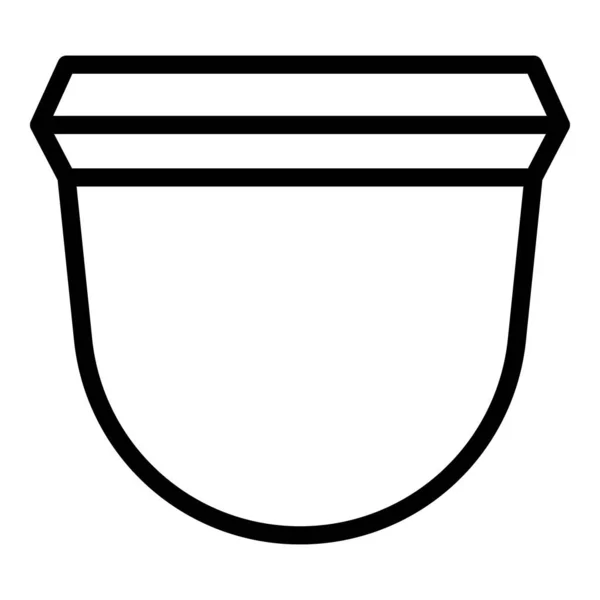 Иконка кофеиновой капсулы, стиль контура — стоковый вектор