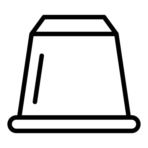 Icône de capsule de saveur de café, style contour — Image vectorielle