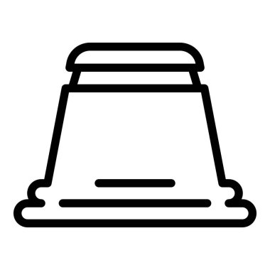 Kahve makinesi kapsülü simgesi, taslak biçimi