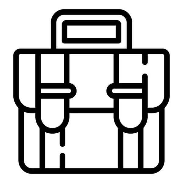 Briefcase icon, outline style — Stock Vector