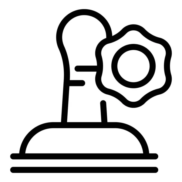 Icône d'autorité du timbre, style contour — Image vectorielle