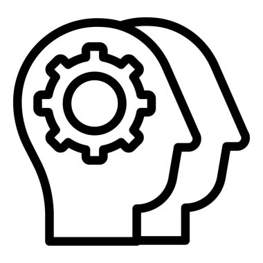 İnsan beyni ikonu, ana hatlar biçimi