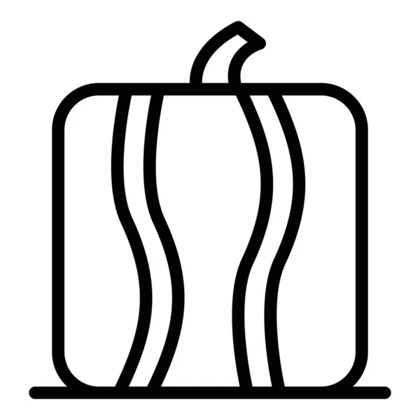 Gmo watermelon icon, outline style — Stock Vector