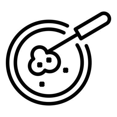 Laboratuvar petri kabı simgesi, özet biçimi