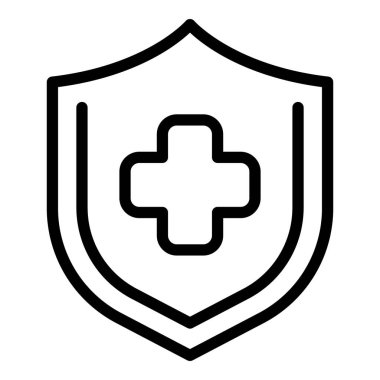 Kalkan sağlık ikonu, taslak biçimi