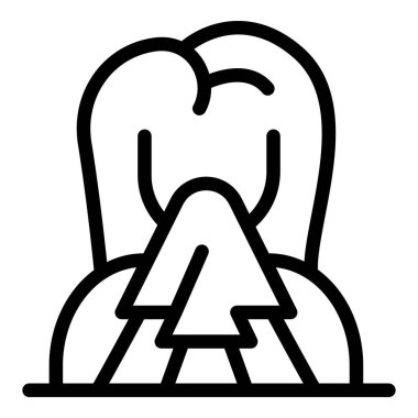 Mendil kadın simgesi, özet biçimi