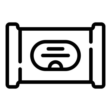 Tek kullanımlık ıslak mendil simgesi, taslak biçimi