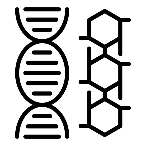 Ikona Alergie DNA, styl osnovy — Stockový vektor