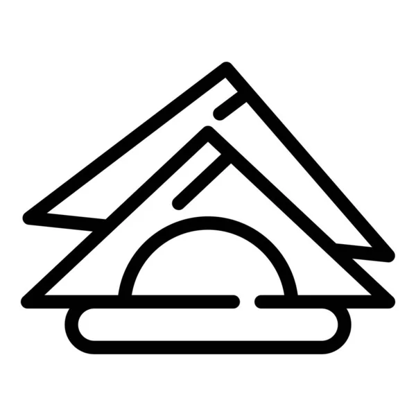 Icono de servilletas plegadas, estilo de contorno — Archivo Imágenes Vectoriales